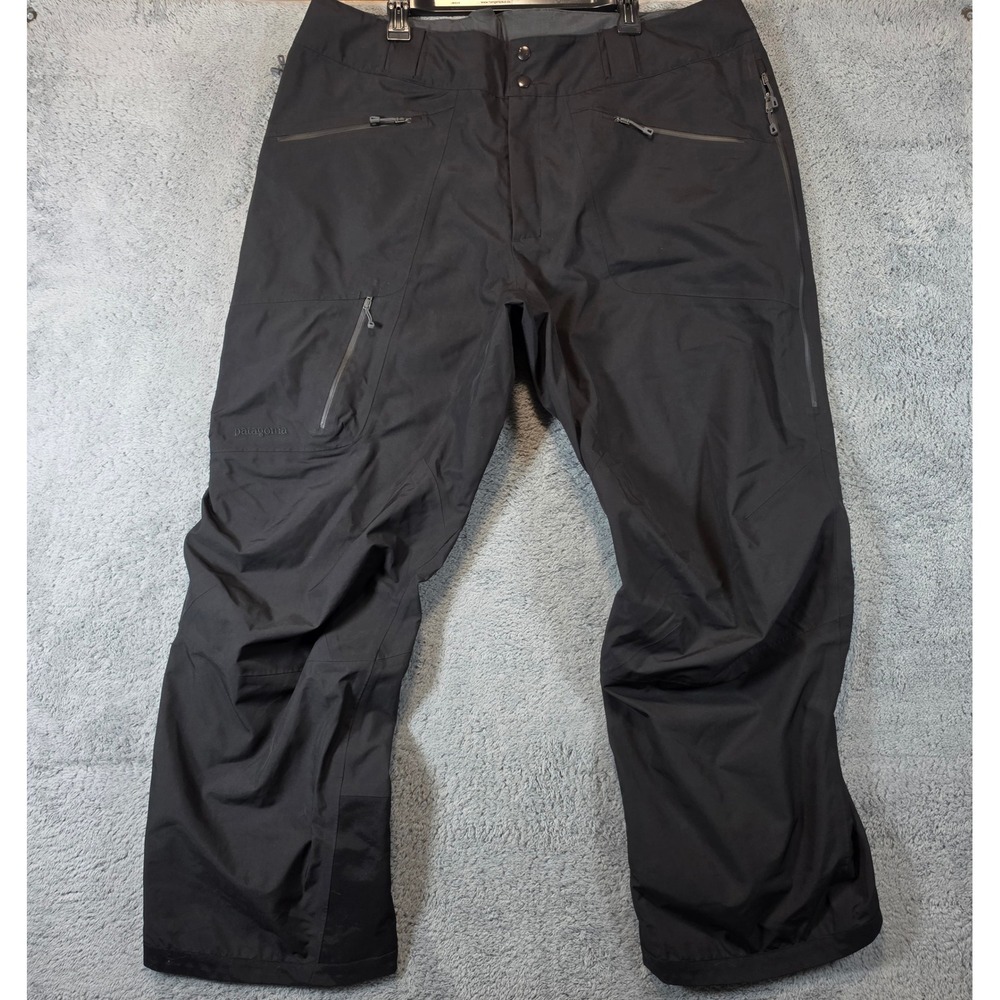 Patagonia Gore-Tex Powder Bowl Snow Pants Men XXL Black Waterproof Ski Snowboard